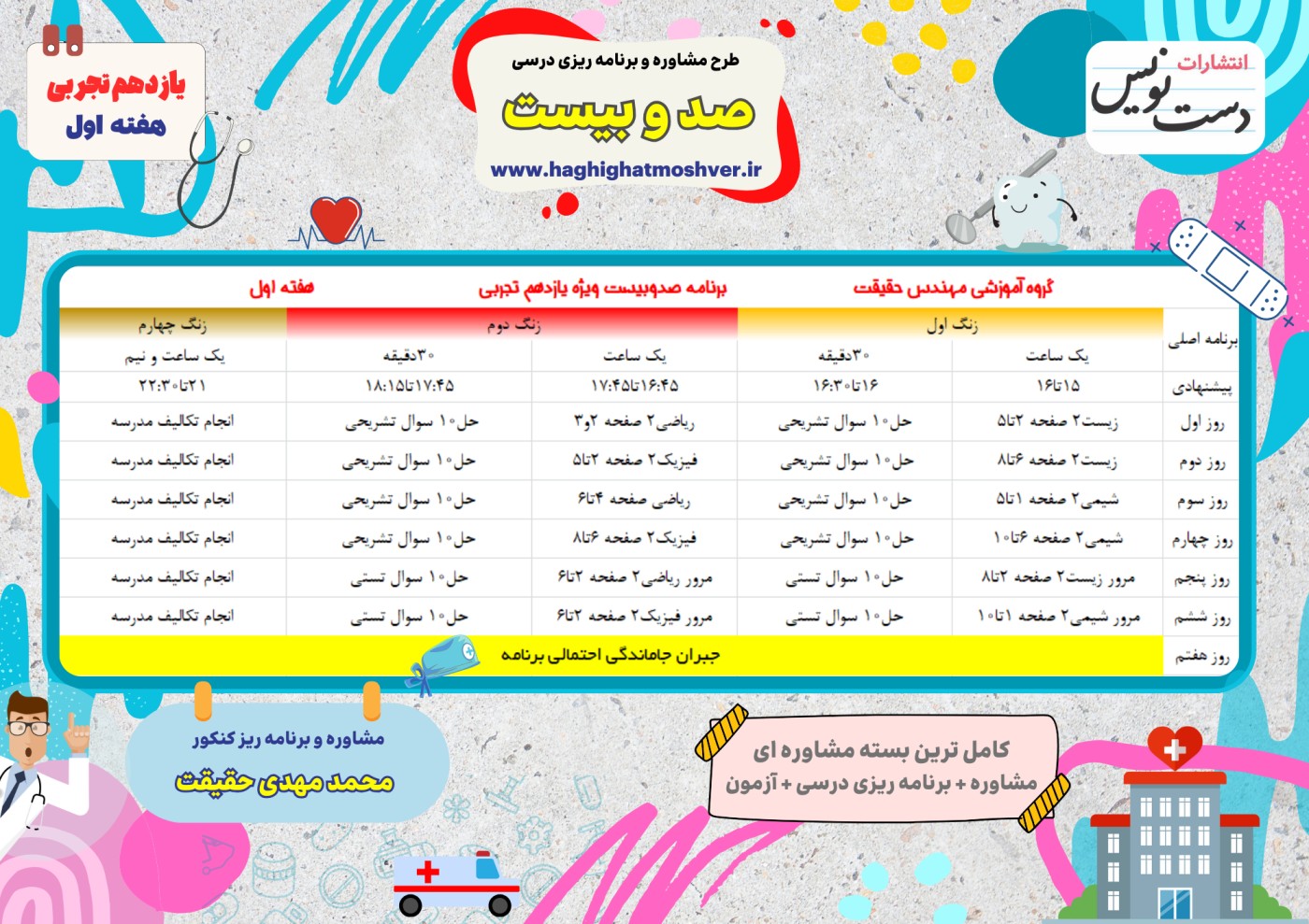 برنامه ریزی درسی یازدهم تجربی